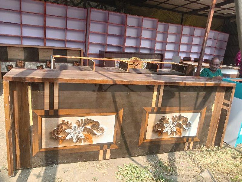 2 दुकानसाठी काउंटर 3 रॅक्स