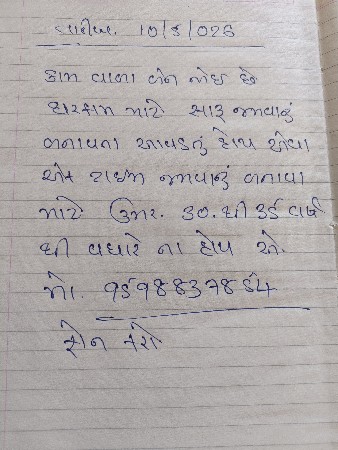 કામ વાળા લેડીસ જોઈ છી