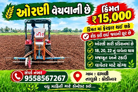 મીની ઓરણી વેચવાની છે