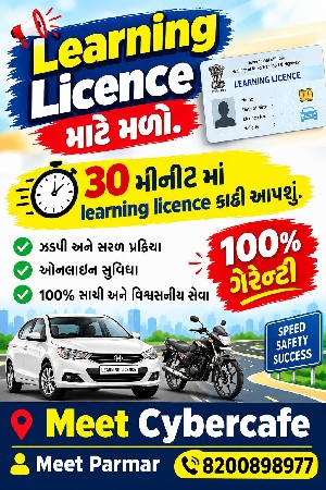 લર્નિંગ લાઇસન્સ માટે મળો.
