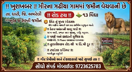 રોડ ટચ જમીન વેચવાની છે