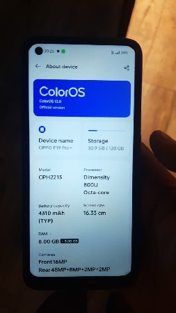 oopo f19 pro+(8+8/128)