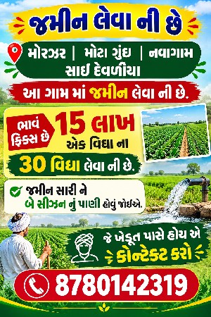 જમીન જોઈએ છે