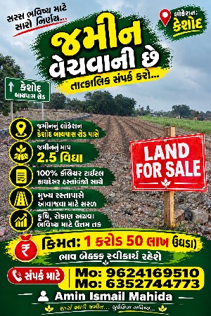 કેશોદ બાયપાસ રોડ ટચ જમીન વેચવાની