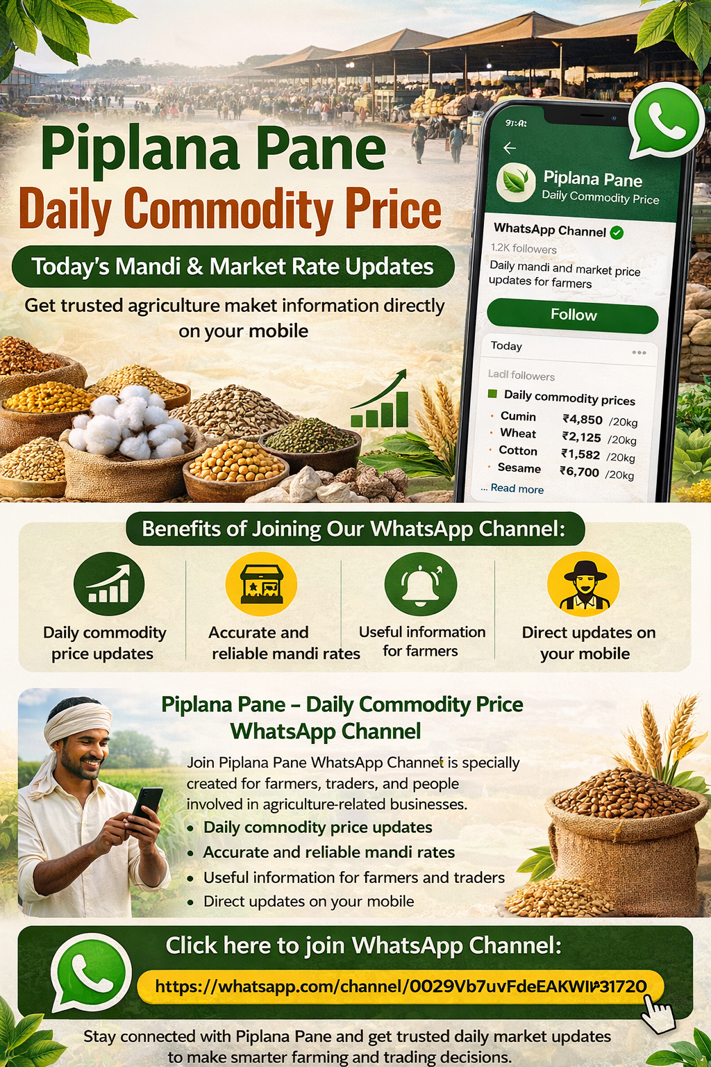 Piplana Pane – Daily Commodity Price WhatsApp Channel